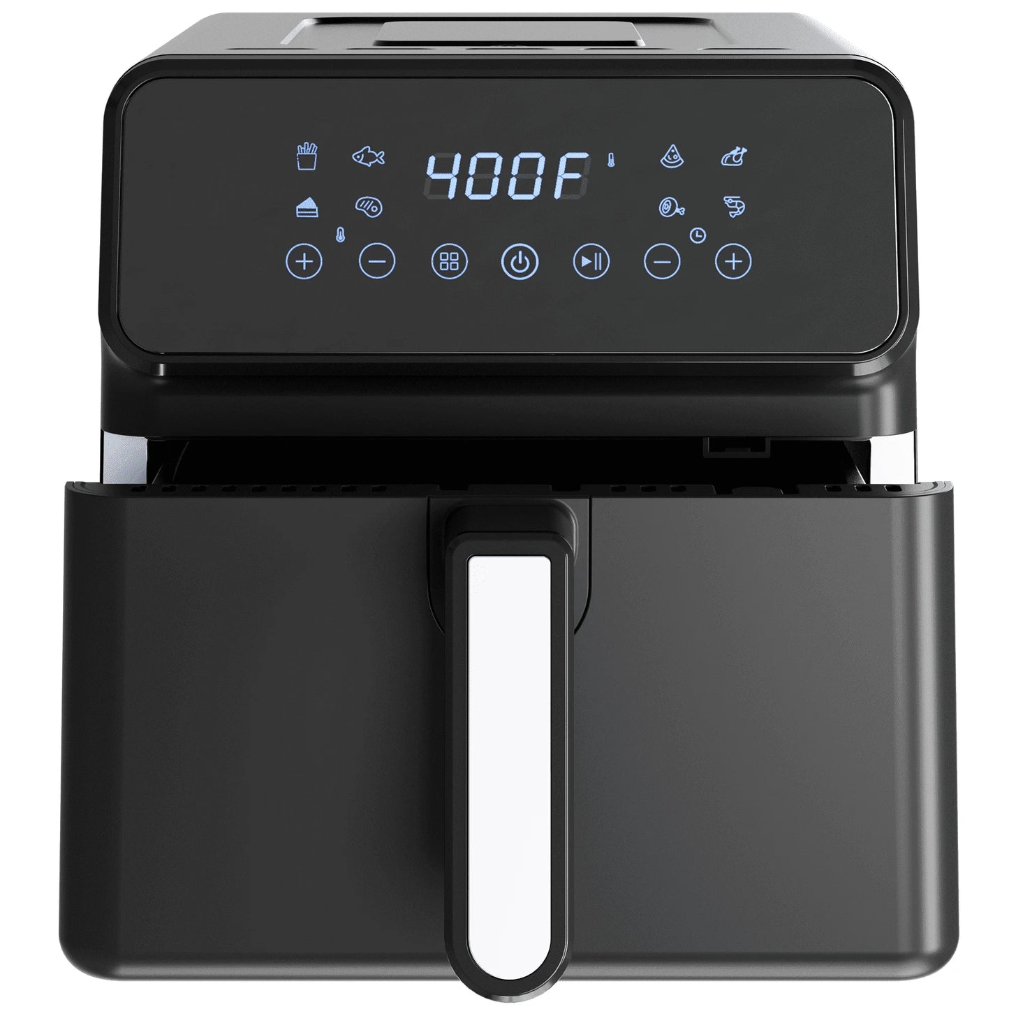 Air Fryer 6 Quart Capacity Air Fryer 12-In-1 Air Fry, Roast, Reheat, Dehydrate, Bake, Steam with 400F, Black